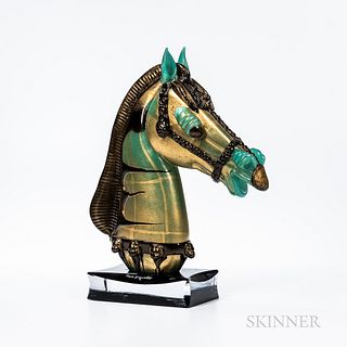 Pino Signoretto (Italian, b. 1944) Horse Head Art Glass Sculpture