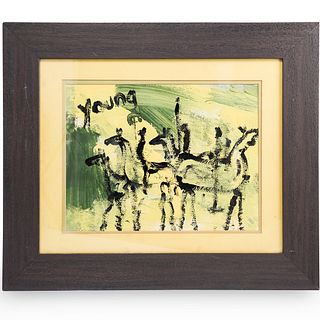Purvis Young (American 1943-2010) Signed Painting