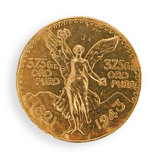 Mexico Gold 50 Pesos 1943 Coin
