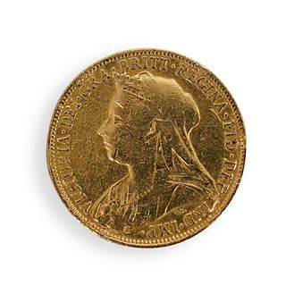 1899 Gold Half Sovereign Coin