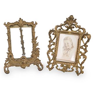 (2 Pc) Victorian Bronze Picture Frames