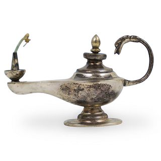 Silver Egyptian Oil Lamp