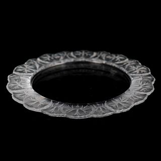 Lalique Style Crystal "Honfleur" Dish