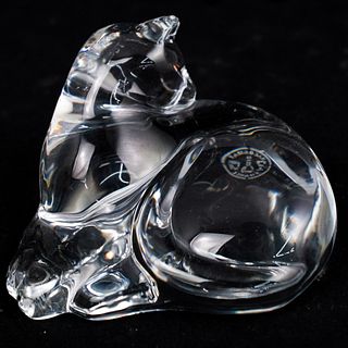 Baccarat Crystal Cat Paperweight