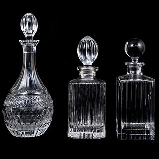 (3 Pc) Crystal Decanters