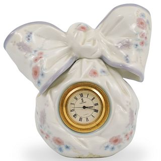Lladro Porcelain Bow Clock