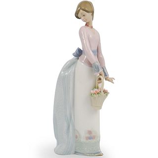 Lladro "Basket Of Love" Porcelain Figurine