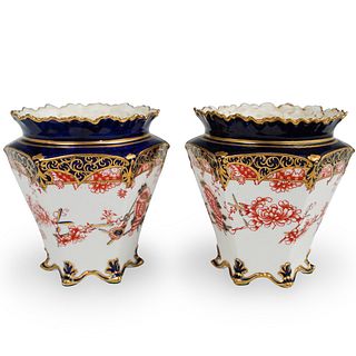 Pair of Royal Crown Derby Porcelain Vase