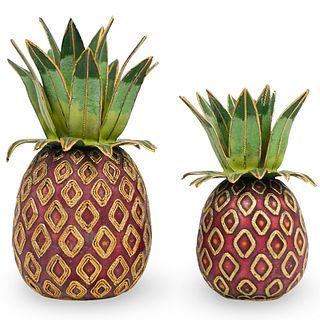 Enameled Cloisonne Pineapples