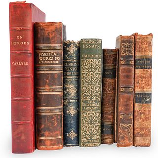 (7 Pc) Antique Book Grouping
