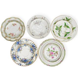 (10 Pc) Continental Porcelain Saucers and Plates