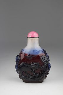 Rare Antique Chinese Glass Snuff Bottle