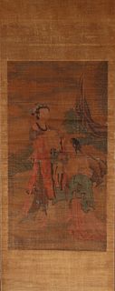Early Antique Chinese Scroll, Signed