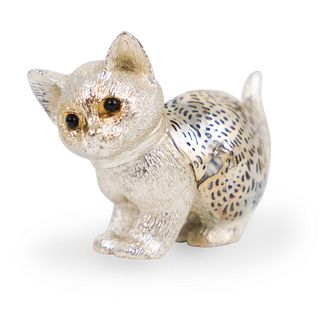 Christofle Silver Plated Lumiere Lace Cat