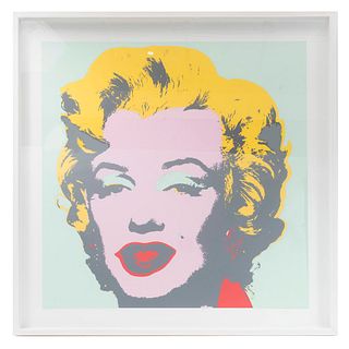 Andy Warhol. II.23 : Marilyn Monroe Con sello en la parte posterior “Fill in your own signature". Serigrafía. Enmarcada. 90 x 90 cm