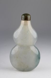 Fine Chinese 19th C. Jadeite Snuff Bottle