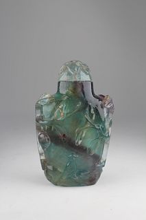 19th C. Chinese Carved Flourite Snuff Bottle