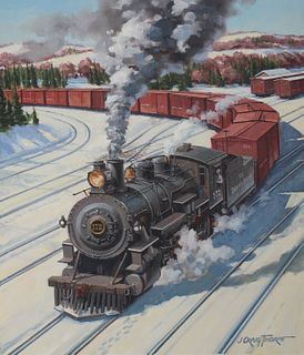 J. Craig Thorpe (B. 1948) "Maine Locomotive"