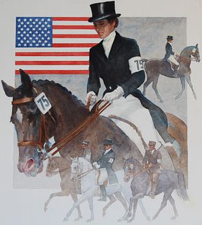 Tom McNeely (B. 1935) "Equestrian Events"