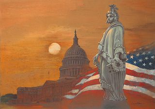 Tom Lydon (B. 1944) "Statue of Freedom"