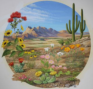 Chuck Ripper (B. 1929) "Desert Flowers"