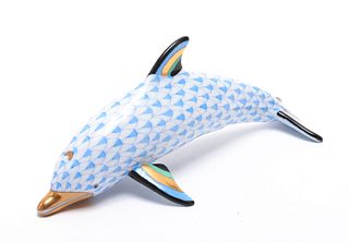Herend "Dolphin" Fishnet Porcelain Figure