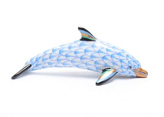 Herend Miniature "Dolphin" Porcelain Figure