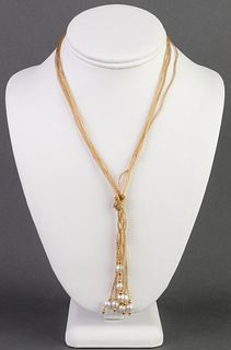 Milor Designer 14K Yellow Gold & Pearl Necklace