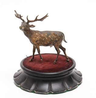 Vienna Cold-Painted Bronze Deer Sculpture