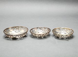 Pierced Portuguese Silver Dishes, 3