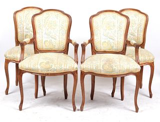 French Louis XV Style Dining Chairs, Set of 6