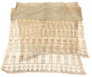 Assuit Hammered Metal & Net Textile Scarf, 1920s