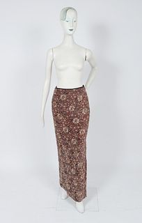 Bill Blass Attrib. Embroidered Evening Skirt