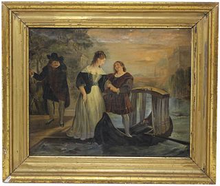 19th C. Classical Romantic Scene Painting