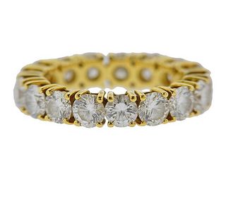 18K Gold Diamond Eternity Band Ring