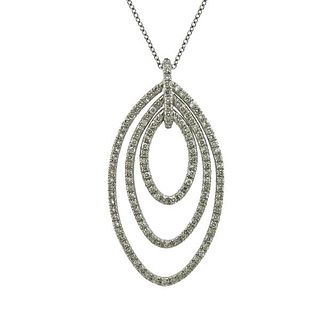 Platinum Diamond Pendant Necklace 