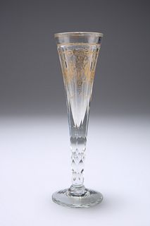 A GILDED AND CUT-GLASS FLUTE, LATE 18TH CENTURY
 