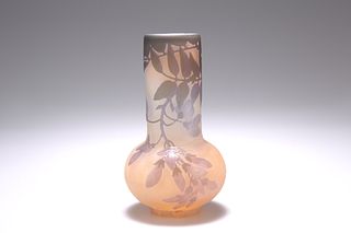 EMILE GALLE
 A CAMEO GLASS VASE
 Of globe and sha