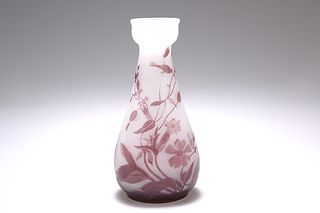 EMILE GALLE
 A CAMEO GLASS VASE
 Bottle shaped, a