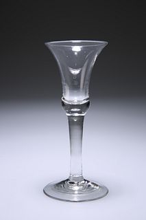 A MID 18TH CENTURY WINE GLASS
 With bell bowl, pl