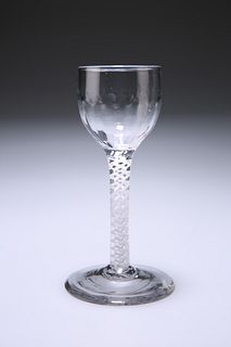 AN 18TH CENTURY CORDIAL GLASS
 Circa 1750
 With f