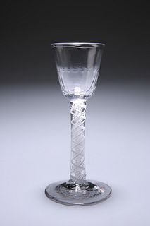 AN 18TH CENTURY CORDIAL GLASS
 Circa 1760
 With f