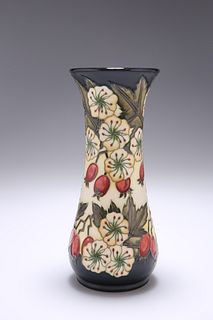 A MOORCROFT POTTERY LIMITED EDITION VASE, of wais