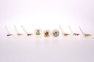 NINE ITEMS OF CRESTED CHINA OF GOLFING INTEREST, 