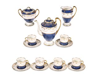 A 1930'S AYNSLEY COFFEE SERVICE, comprising coffe
