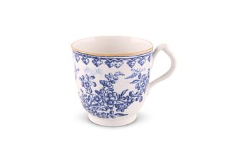A RARE NEW HALL CLIP-HANDLE COFFEE CUP
 Blue prin