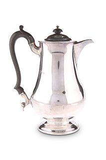 A GEORGE IV SILVER HOT WATER JUG, by Michael Star