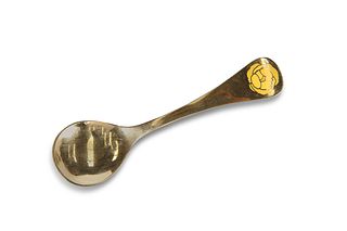 A GEORG JENSEN SILVER-GILT YEAR SPOON, 1978, with