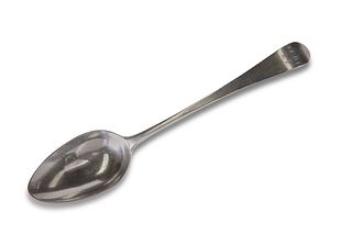 A GEORGE III SILVER TABLE SPOON, by Hester Batema