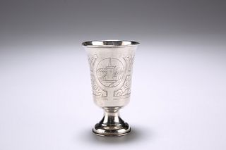 A RUSSIAN SILVER KIDDUSH CUP, Moscow 1890, 84 sta